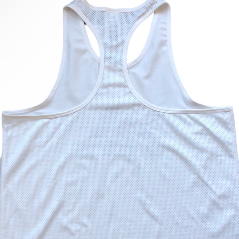 Adidas Racerback Tank Mesh Back White Large - Picture 3 of 7